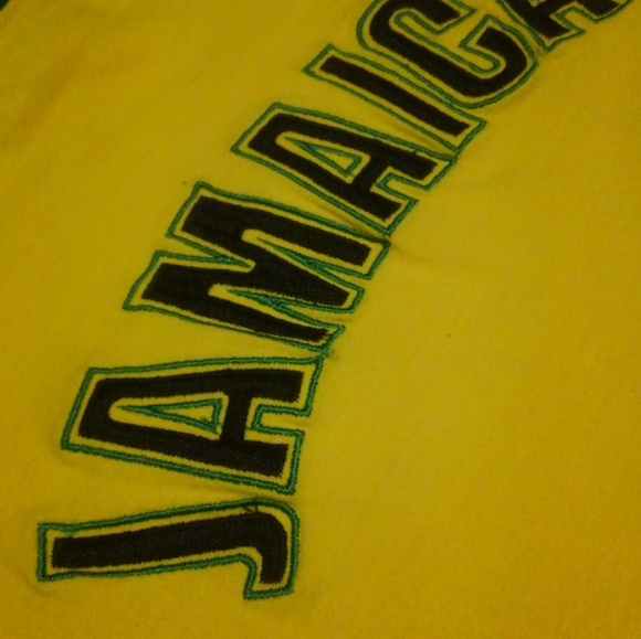 ๐๏ธ Jamaica Shirt ๐ด ๐ Embroidered XL Bob Marley Island Paradise Yellow Tee - Picture 4 of 10